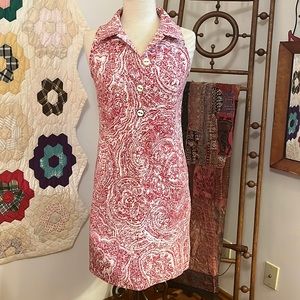 Sara Campbell Sleeveless Button Front Paisley Dress